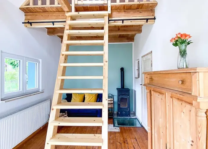 بيت للعطل Tiny House Im Gruenen Fuer 4 Mit Kamin Ran *